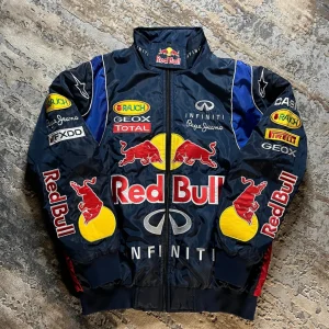 Vintage Motorsport Racing Bomber Jacket – Red Bull Inspired